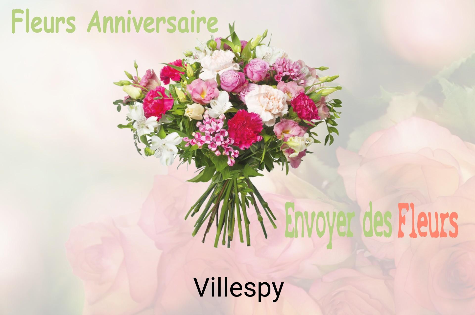 Bouquet de fleurs d’anniversaire livré à Villespy